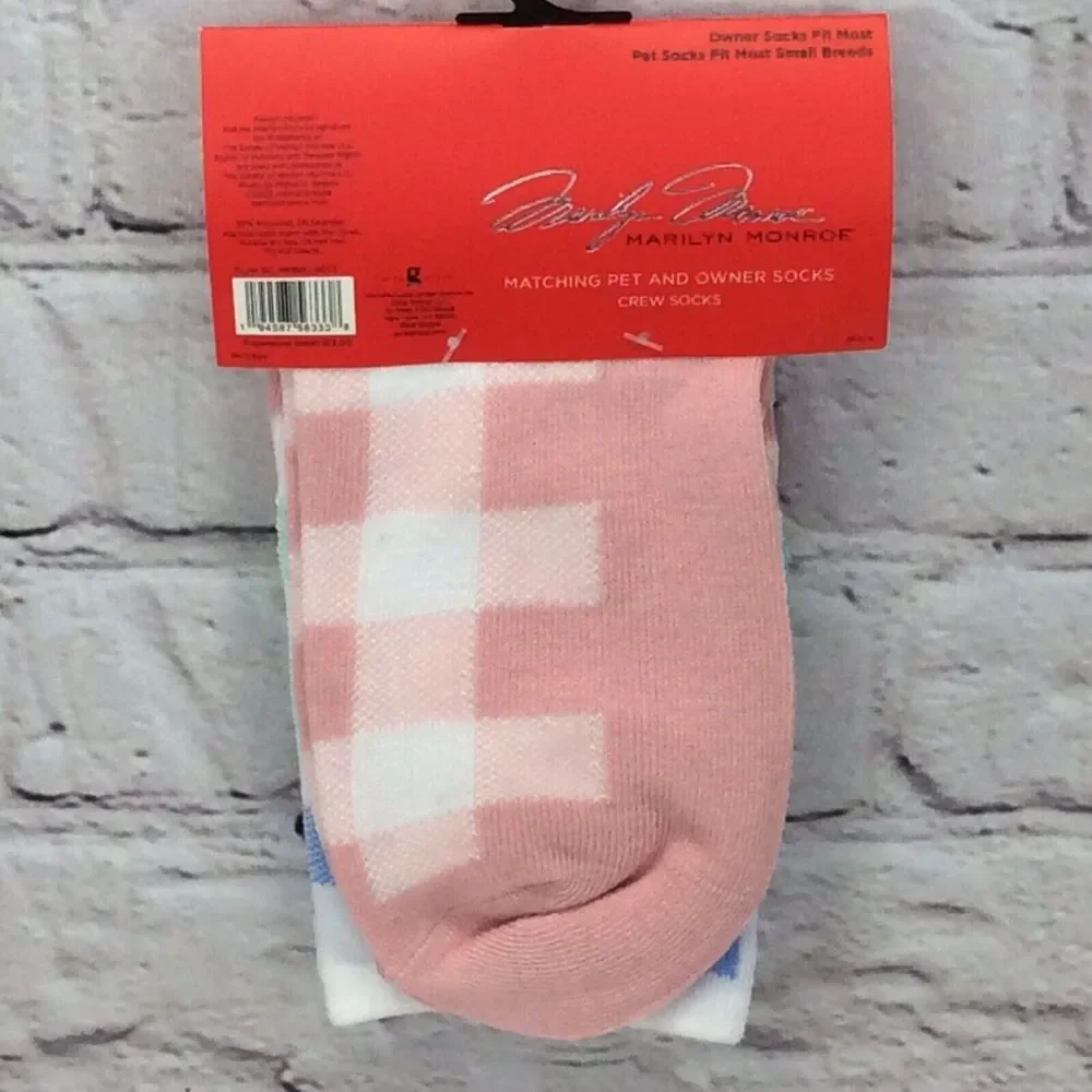 Marilyn Monroe Matching Pet & Owner Low Cut Socks Pastel Women's O/S Small Dog